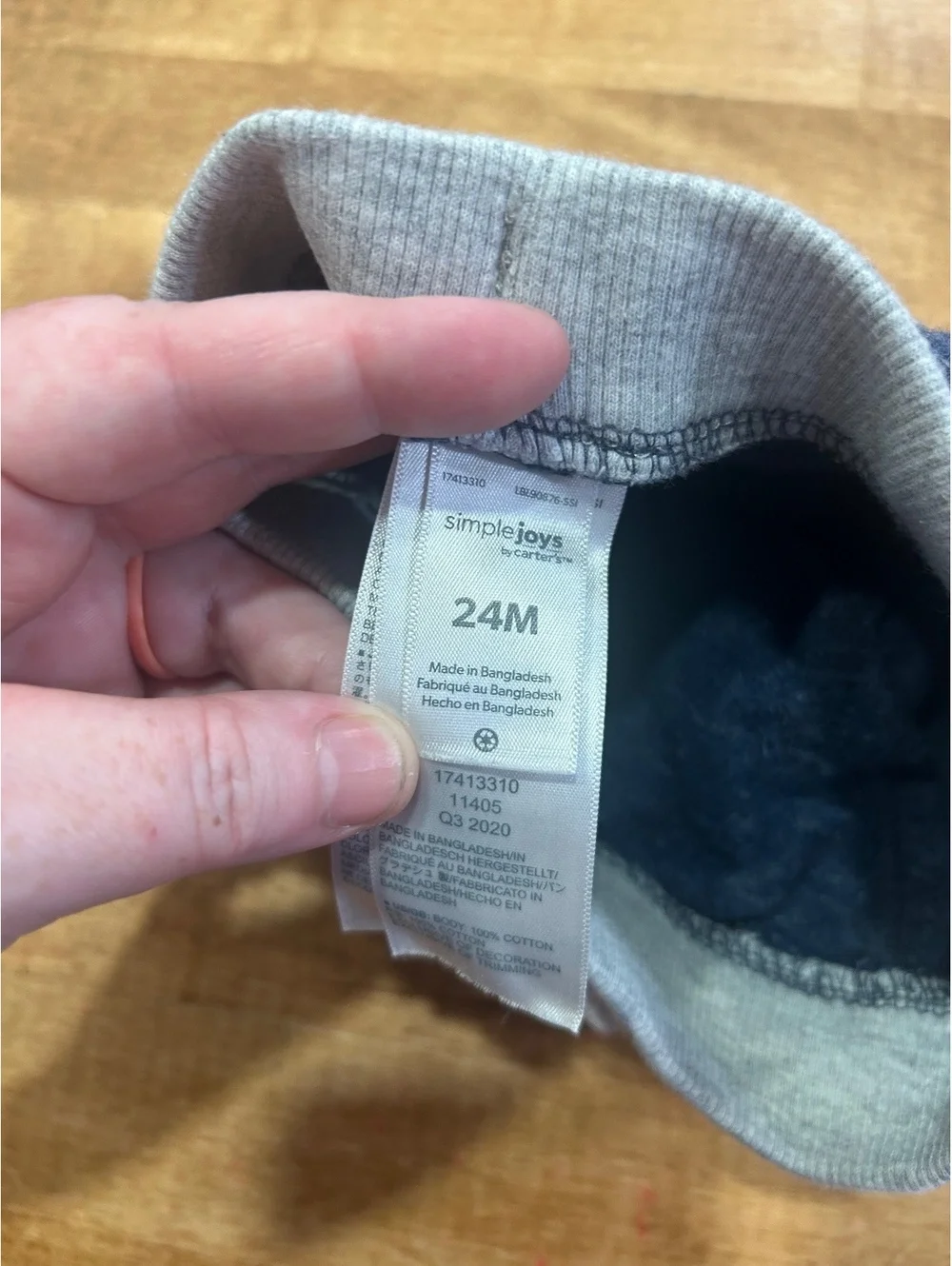 Carters primarily gray